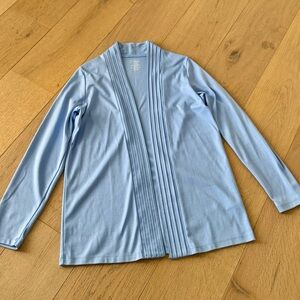 L.L. Bean Open Front Blue Cardigan Small